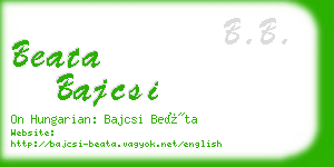 beata bajcsi business card